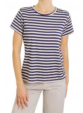 Maglia girocollo a righe 